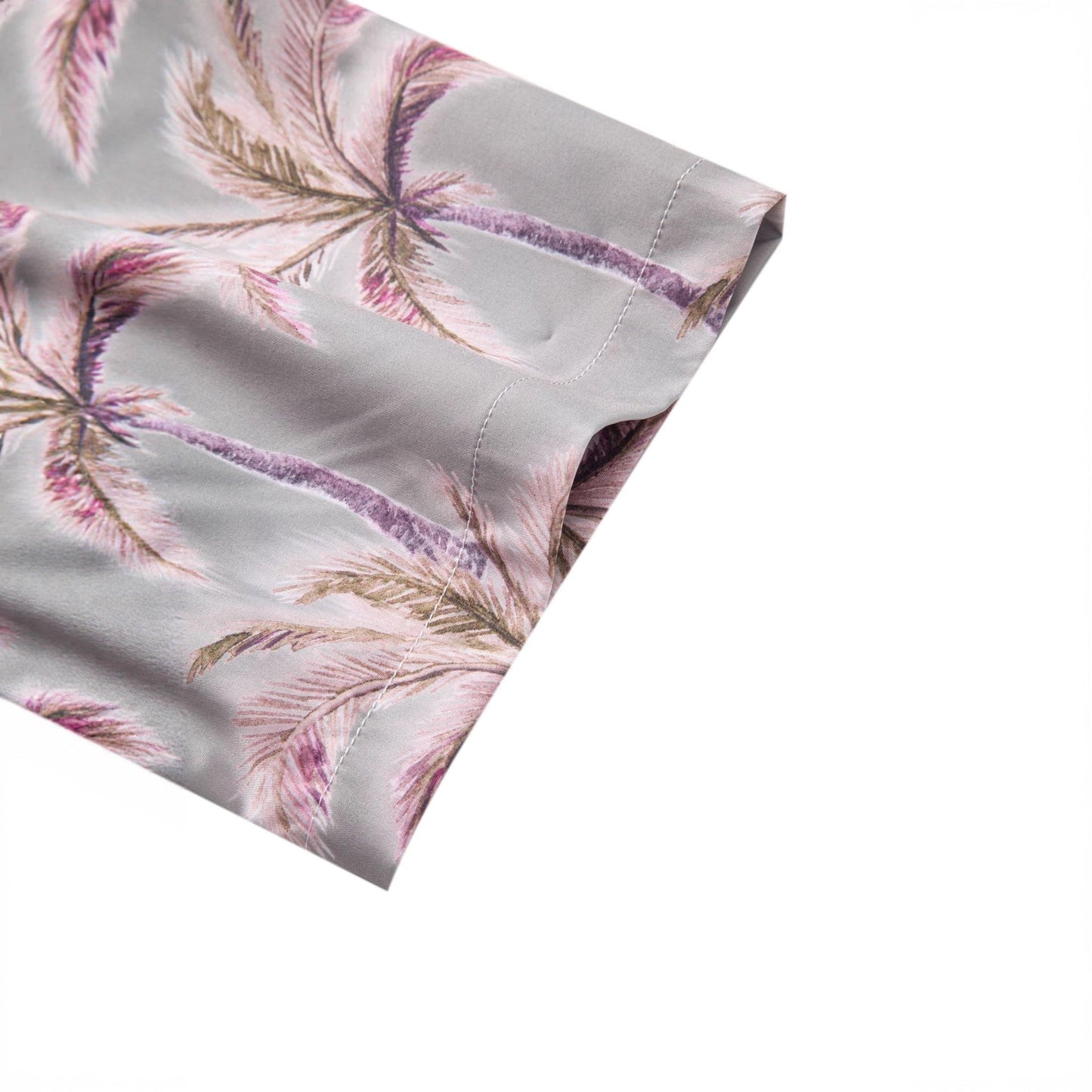 Herren Kurzarmhemd Palmen-Design Sommer Farben