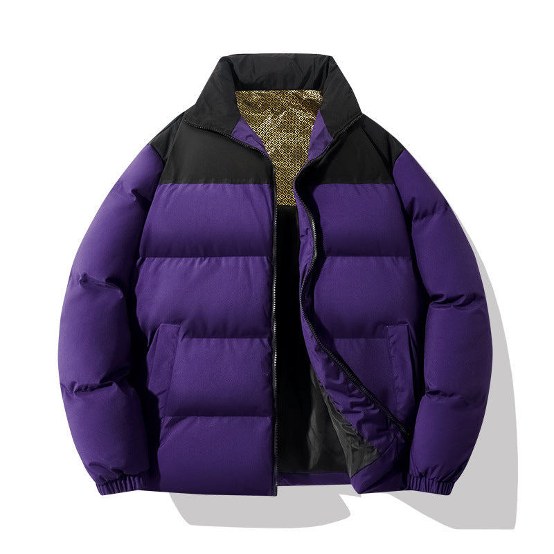 Herren Steppjacke Isoliert Warm mit hohem Kragen