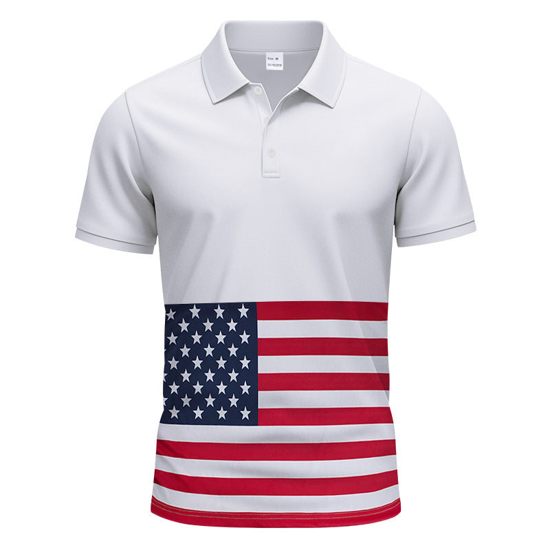 Herren Poloshirt Flaggen Motiv Berlin Style