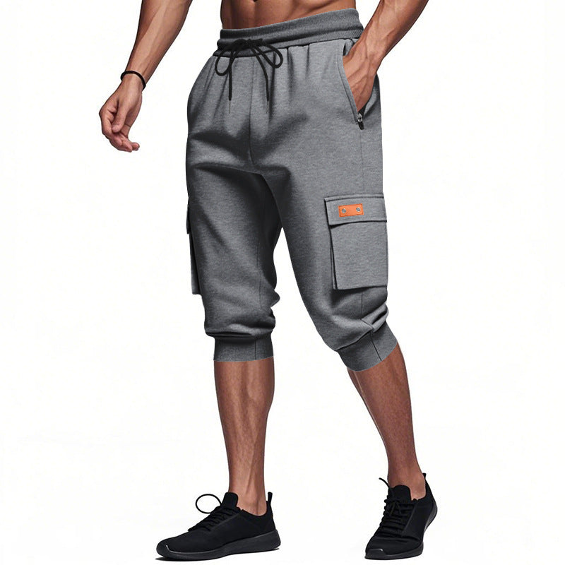 Herren Cargo Shorts mit Seiten Taschen Elastischer Bund