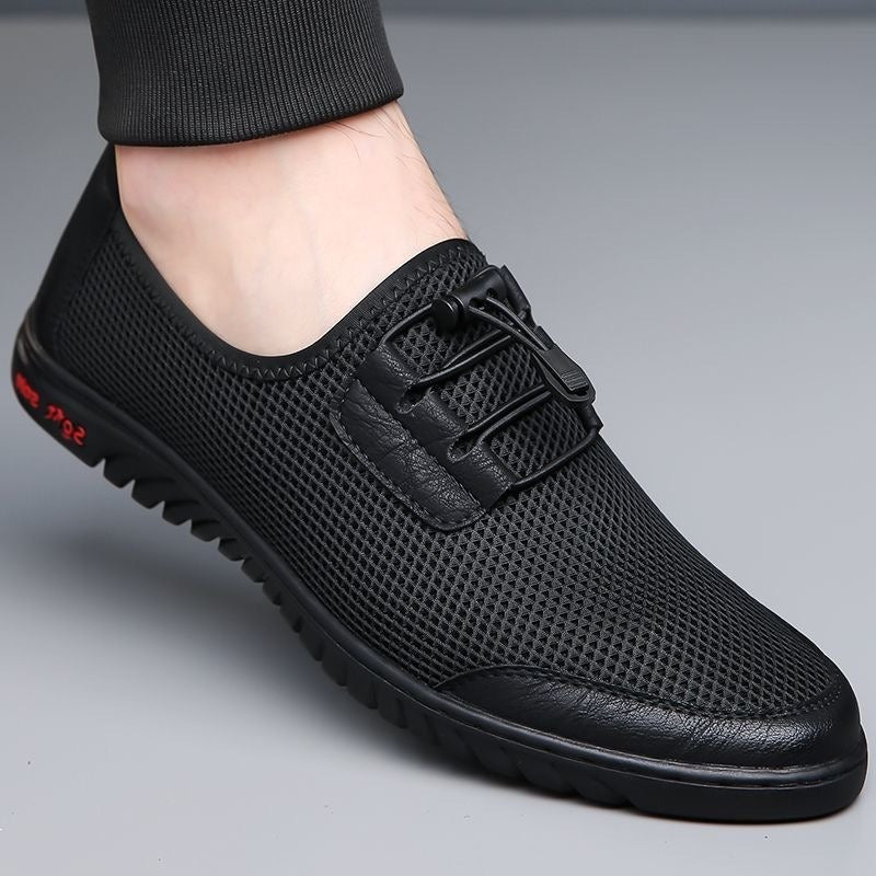 Bequeme Herren Slipper Mesh elastisch Schnürsystem