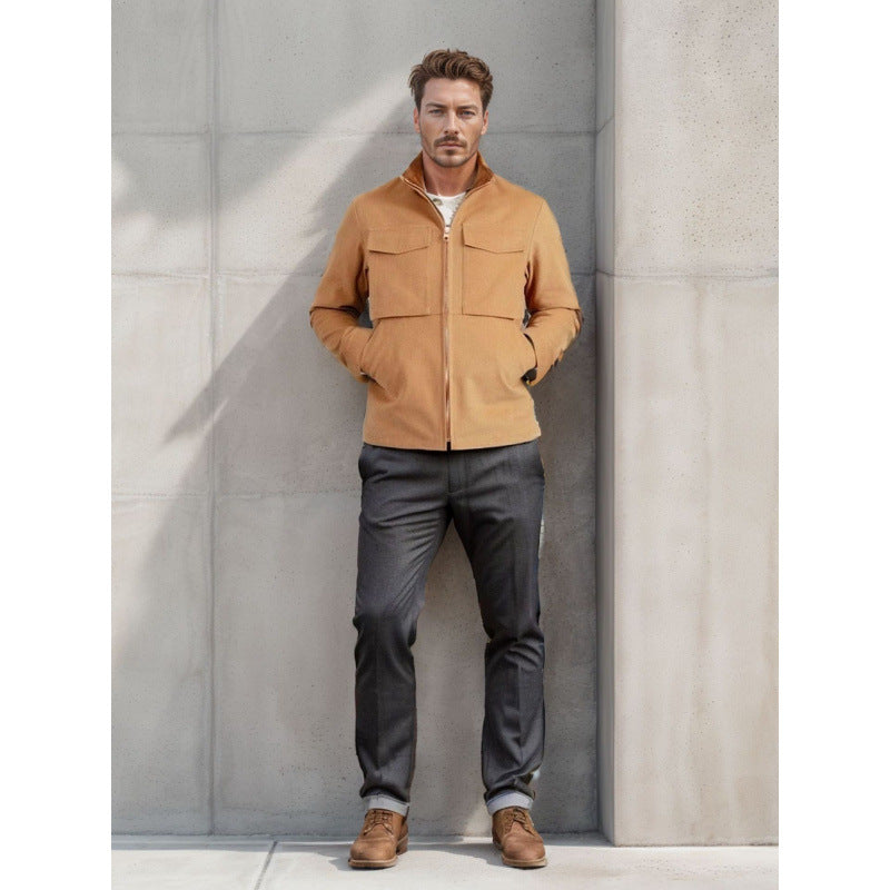 Herren Freizeitjacke Modern mit Taschen Sportlich