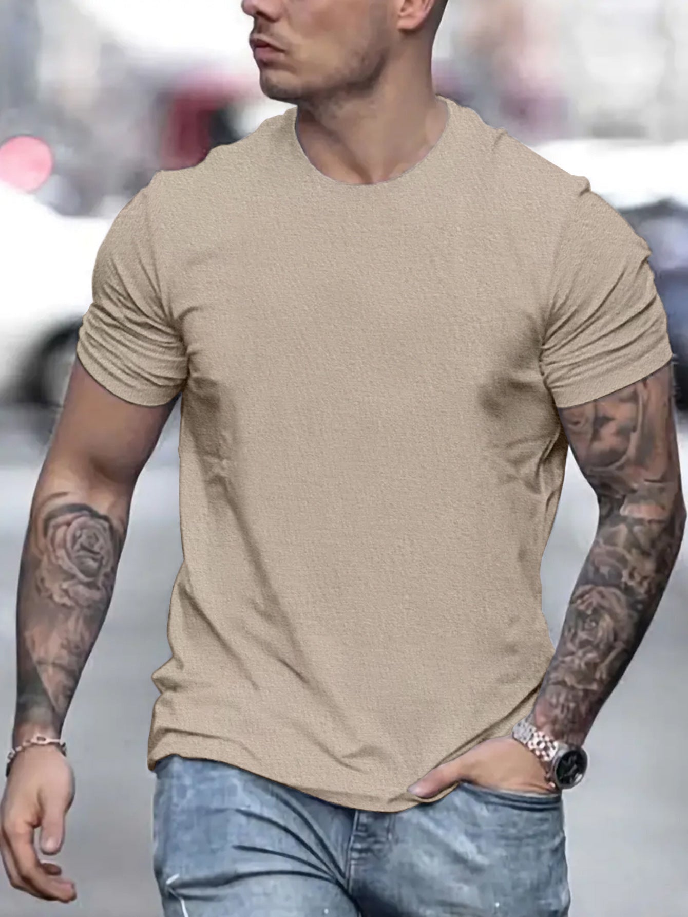 Bequemes Herren T-Shirt mit Struktur Optik