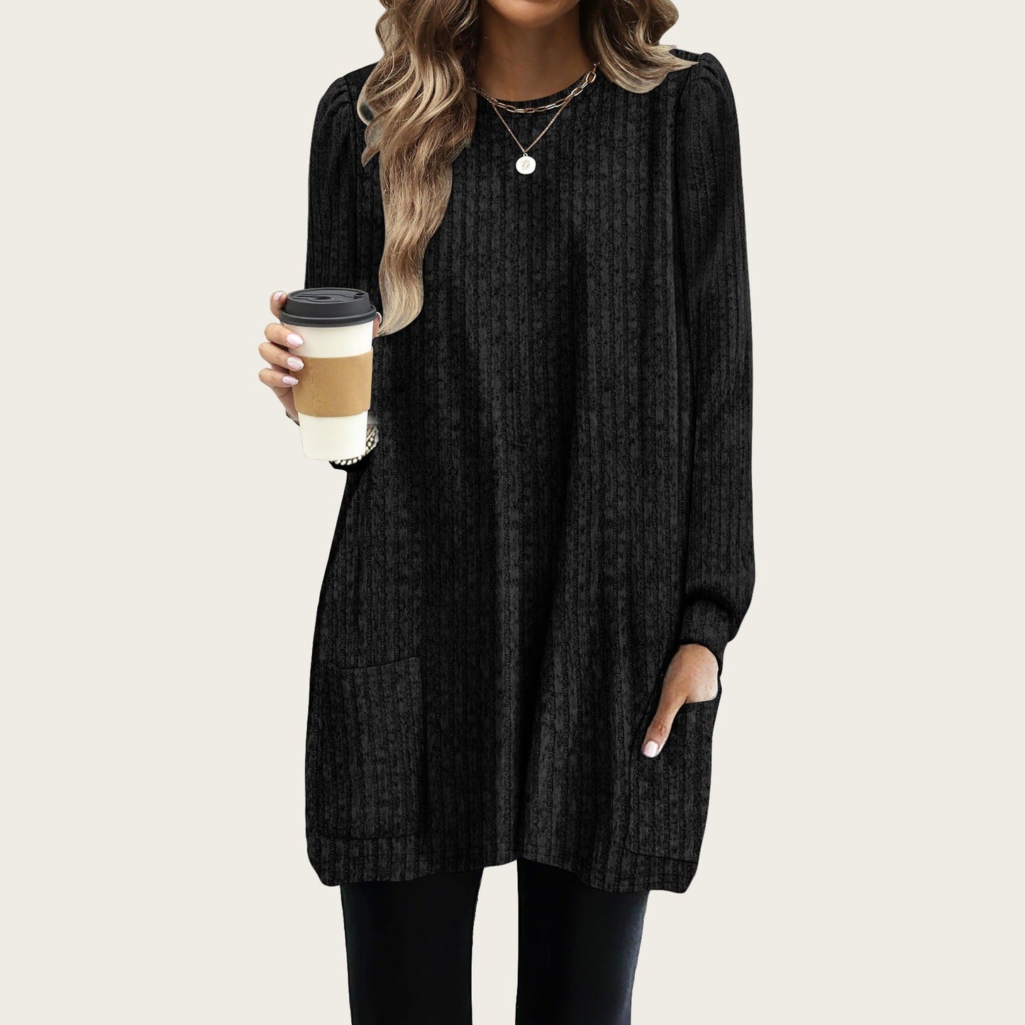 Elegantes Damen Langarmkleid Berlin Chic