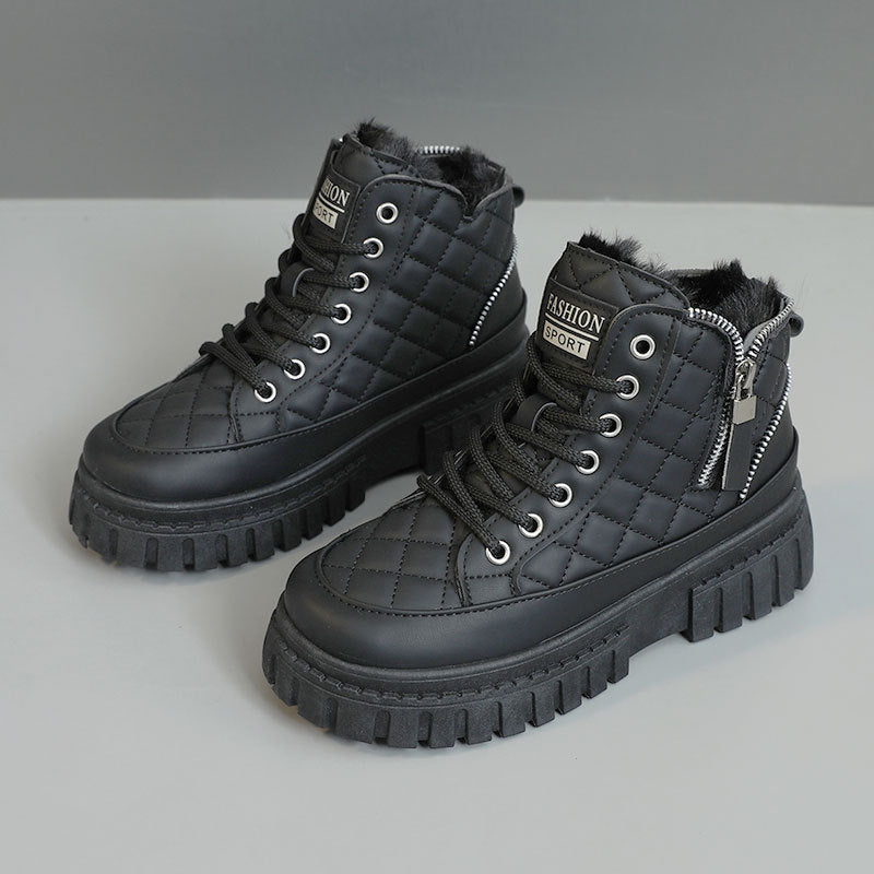 Damen Winterstiefel Warm Gepolstert Robust