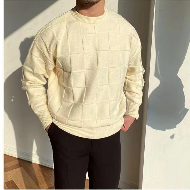Herren Pullover Lässig Strukturiert Modern