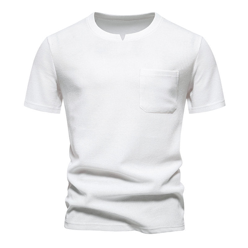 Herren Kurzarmshirt Strukturmuster Modern Trendy