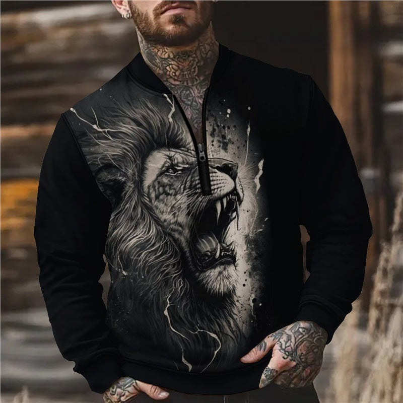 Herren Sweatshirt Reißverschluss Modern Sportlich