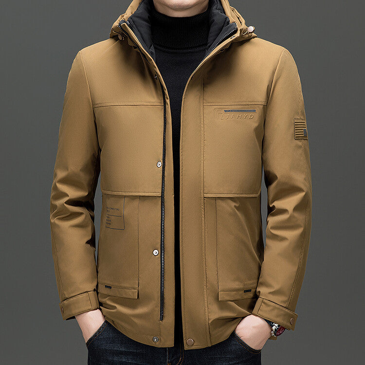 Herren Wetterjacke Übergangsjacke mit Innenfutter Wasserdicht