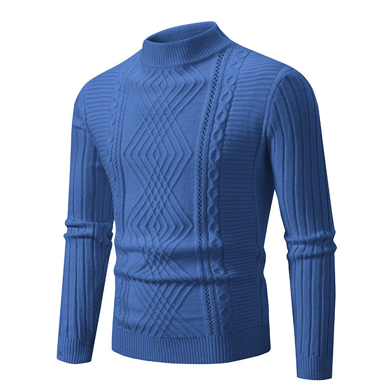 Herren Rollkragenpullover Modern Strukturiert