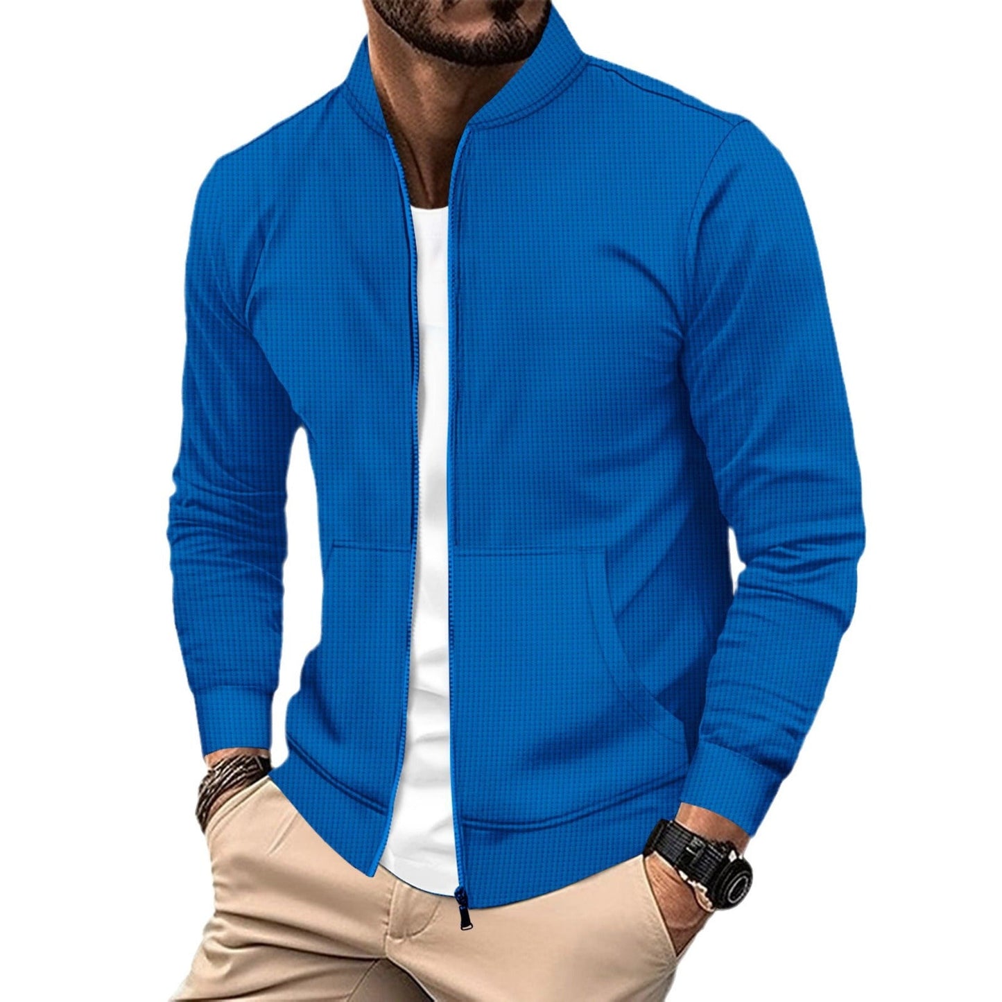 Herren Sportjacke Leicht Winddicht Mit Taschen