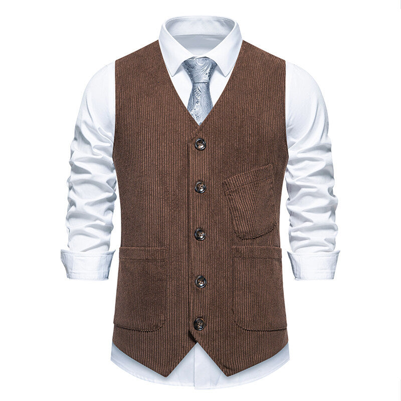 Herren Anzugweste Elegant Strukturiert Modern