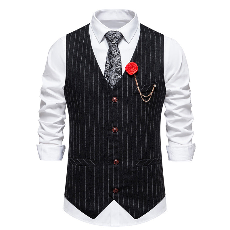 Herren Weste Slim Fit Hahnentrittmuster Elegant Modern