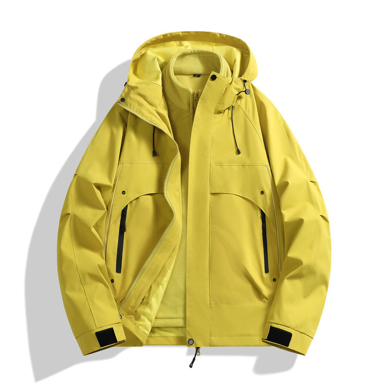 Herren Wetterjacke Multifunktion mit abnehmbarer Kapuze Waterproof