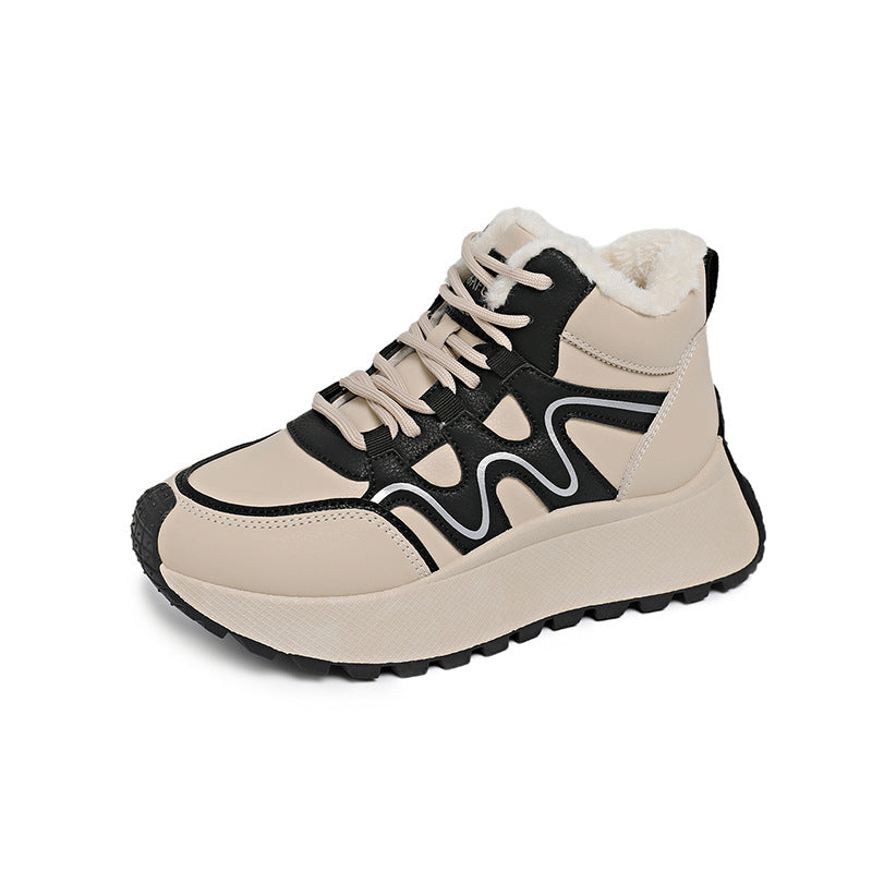Damen Sneaker High-Top Sportlich Warm Innenfutter Rutschfest