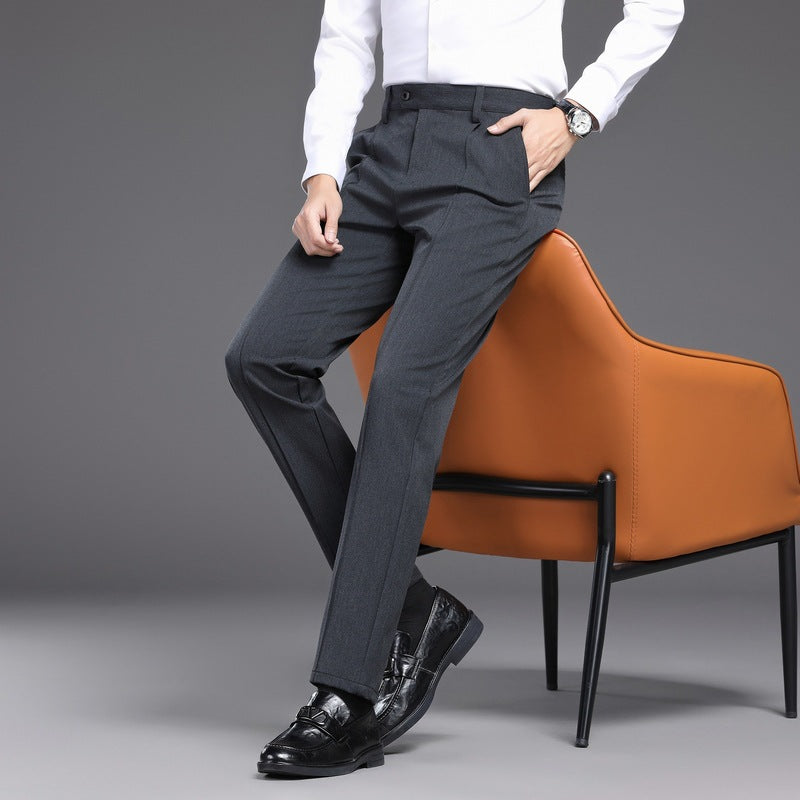 Herren Anzughose Slim Fit Schwarze Hose Mit Taschen