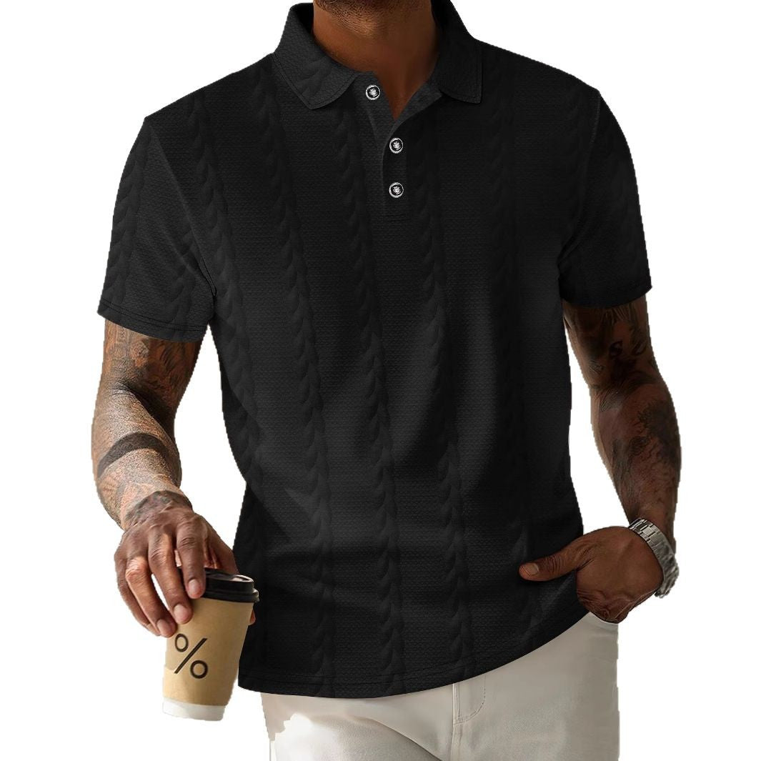 Herren Polohemd Elegantes Struktur Design Modern