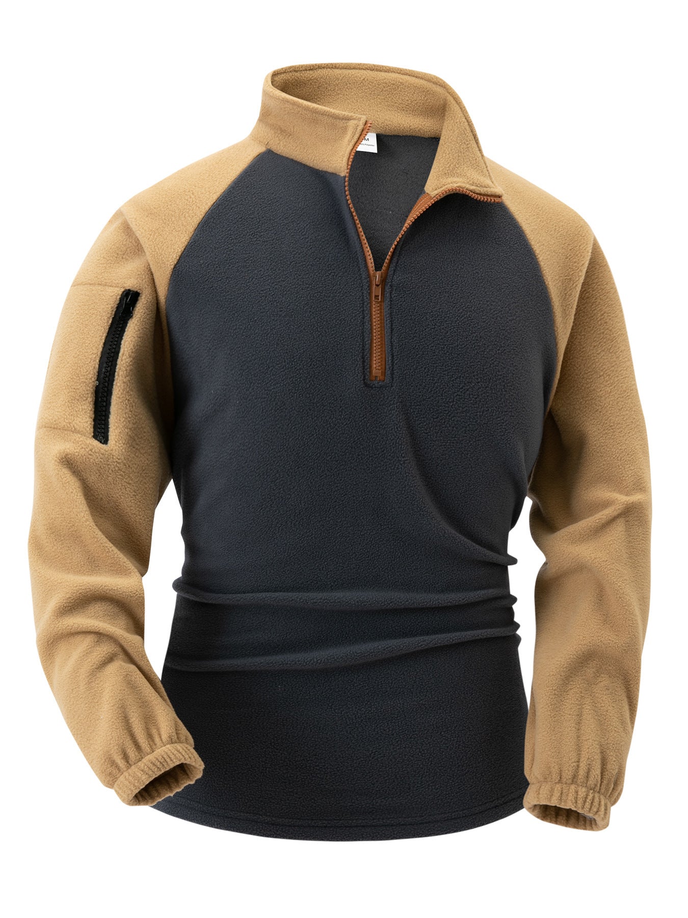Herren Fleece Pullover Praktisch Mit Taschen Reißverschluss