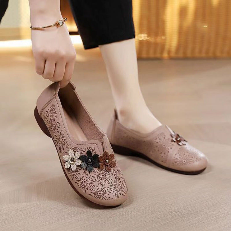 Damen Ballerinas Slip-On Bequem Florale