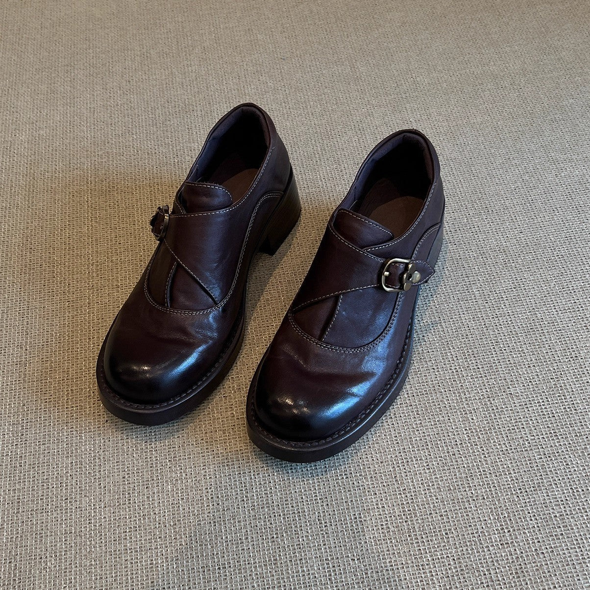 Damen Stiefeletten Elegantes Design Schnalle Schwarz