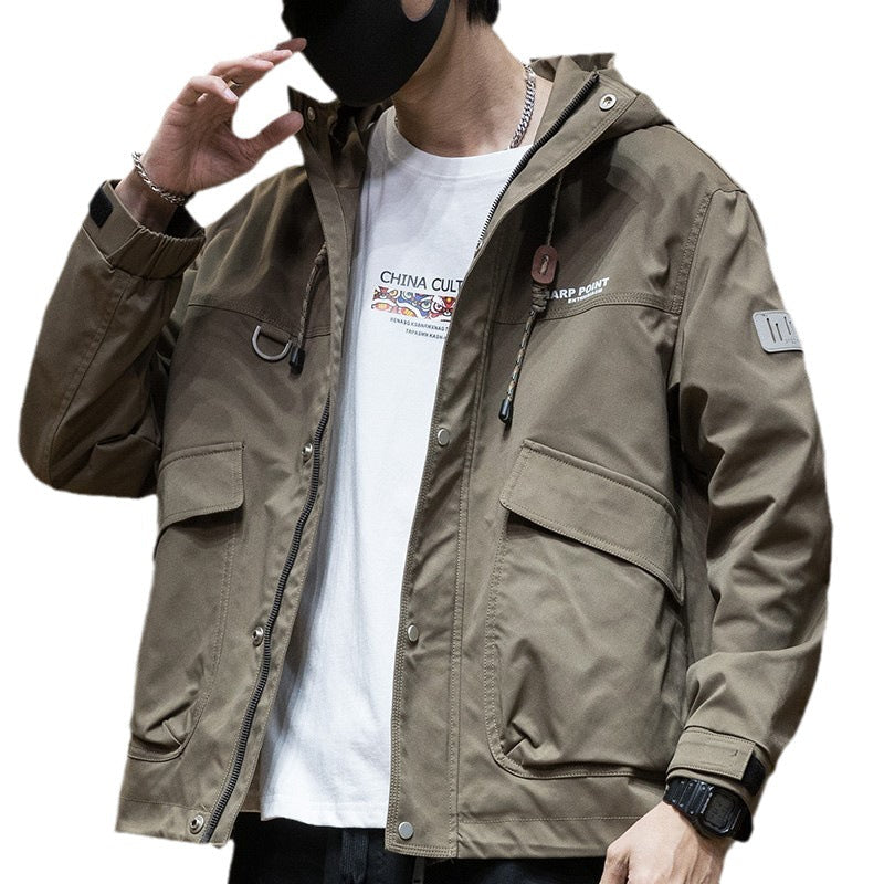 Herren Outdoor-Jacke Funktionsjacke Wasserdicht mit Kapuze