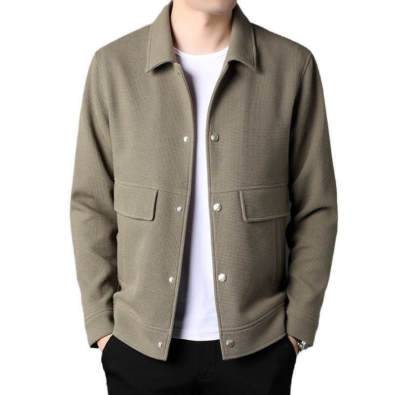 Herren Freizeitjacke Modern mit Klappentaschen Schwarz