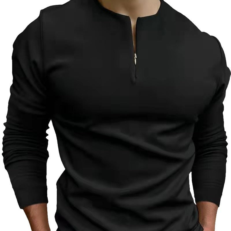 Herren Sweatshirt Langarm Modern Stehkragen Reißverschluss