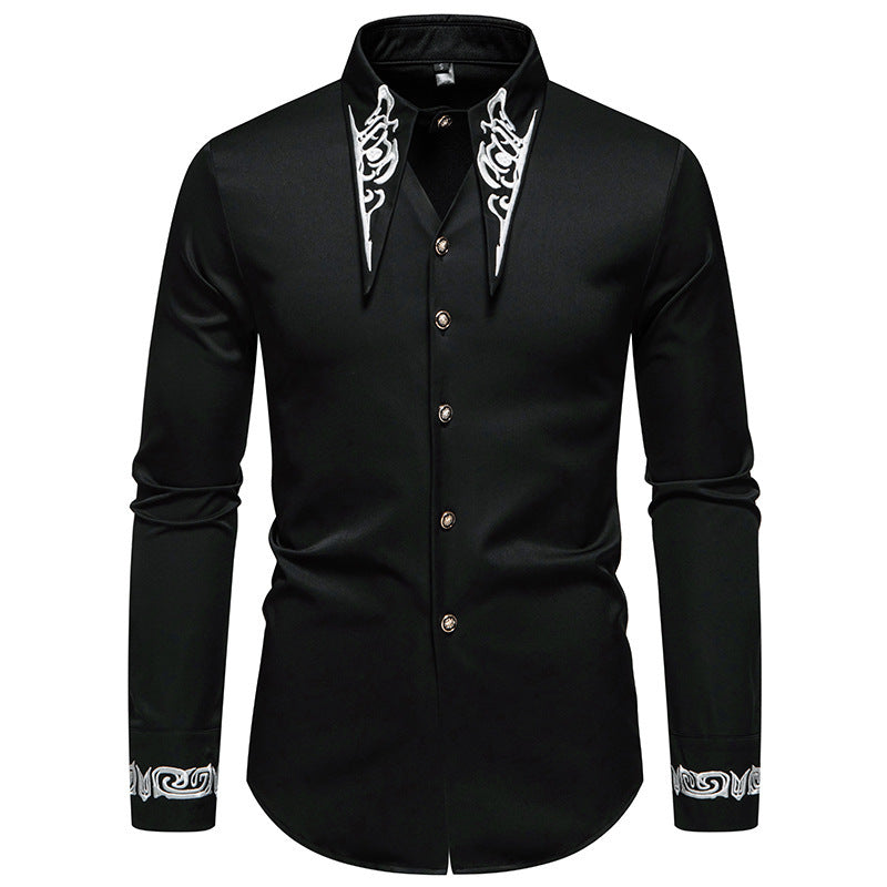 Herren Hemd Modernes Kragen-Design Slim Fit