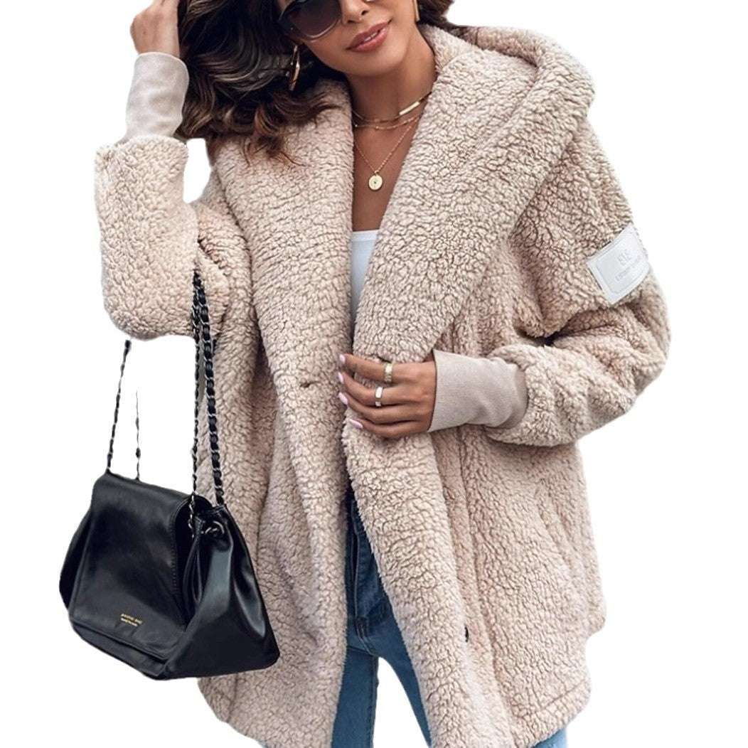 Teddyjacke Damen Oversized Flauschig Mit Taschen