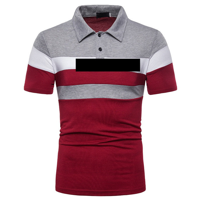 Herren Poloshirt Kurzarm Farbstreifen Modern