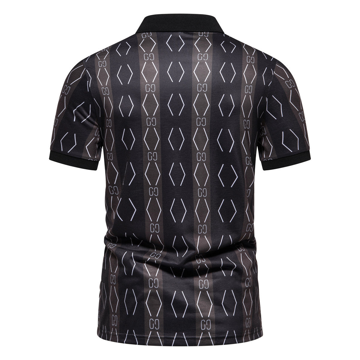 Herren Poloshirt Modern Grafik Kragen Trend