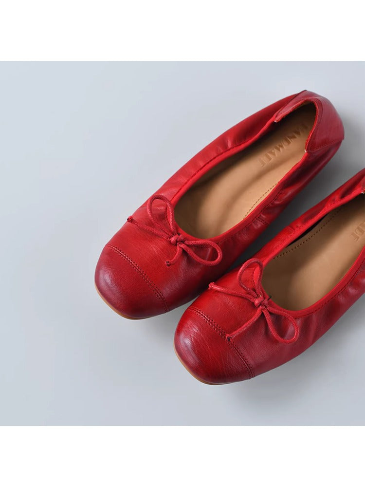 Damen Ballerinas Bequem Elegant Schleifen-Design