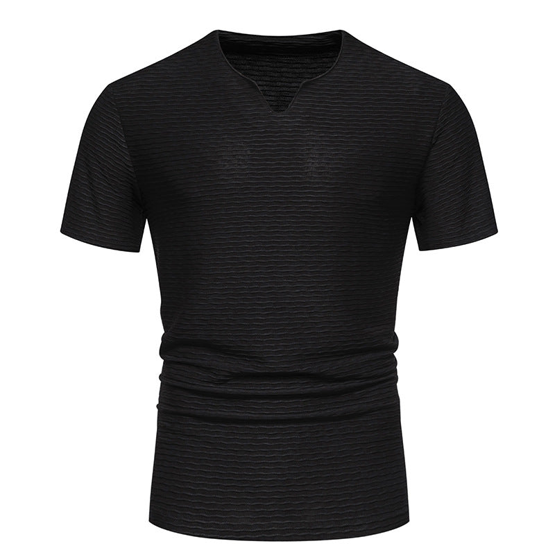 Herren T-Shirt Kurzarm Wellenmuster Trendig Sommer