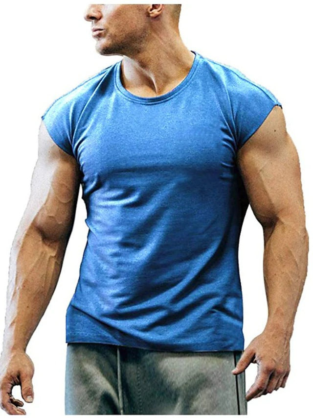 Herren Muskelshirt Ärmellos Sportlich Fit