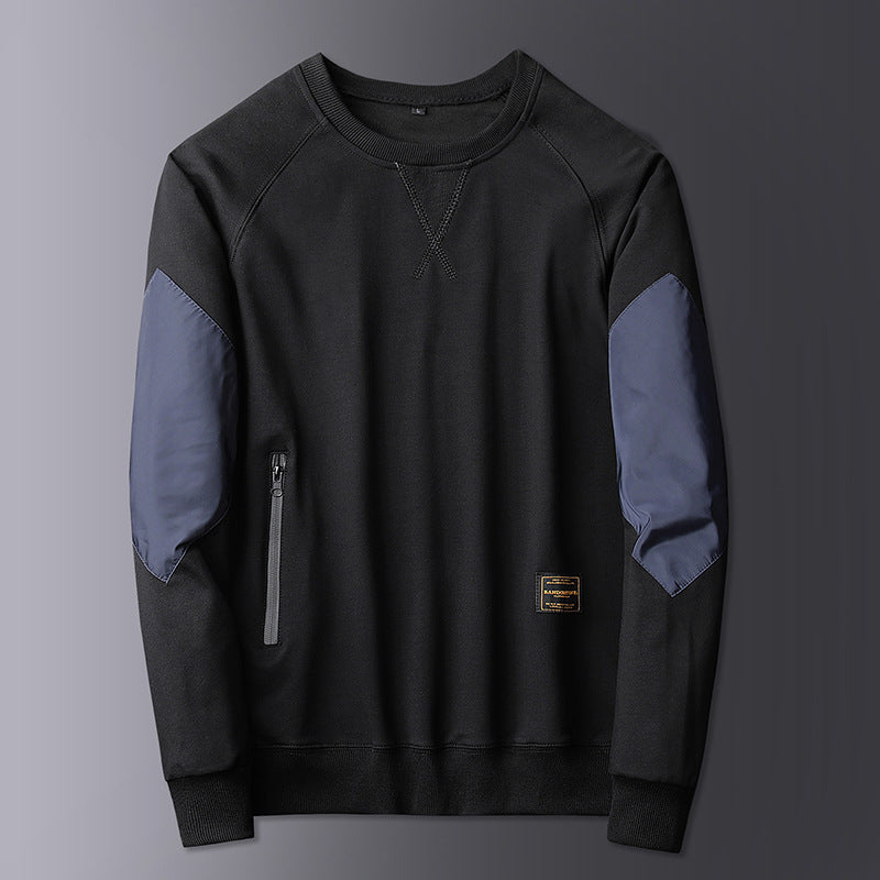 Herren Sweatshirt Sportlich Kontrast Ärmel Trendy