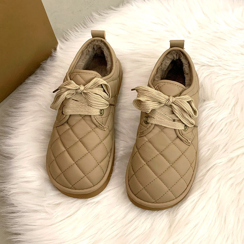 Damen Sneaker Gefüttert Komfortabel Steppmuster Schuhe