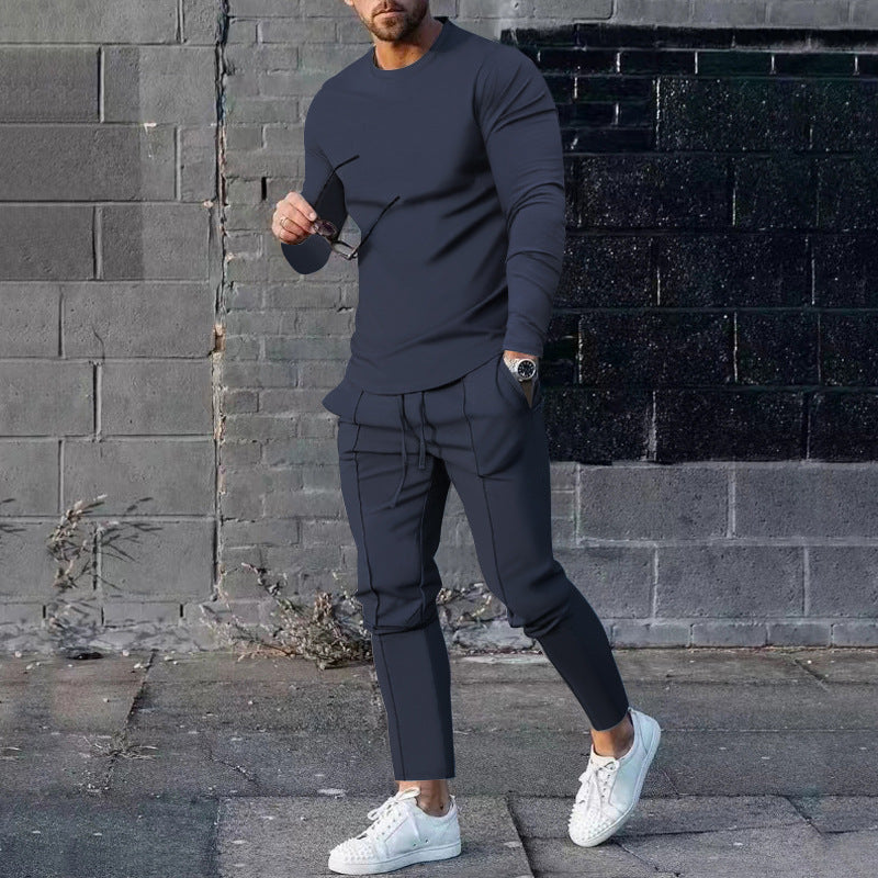 Herren Longsleeve mit stylischen Jogginghosen Modern Sportlich