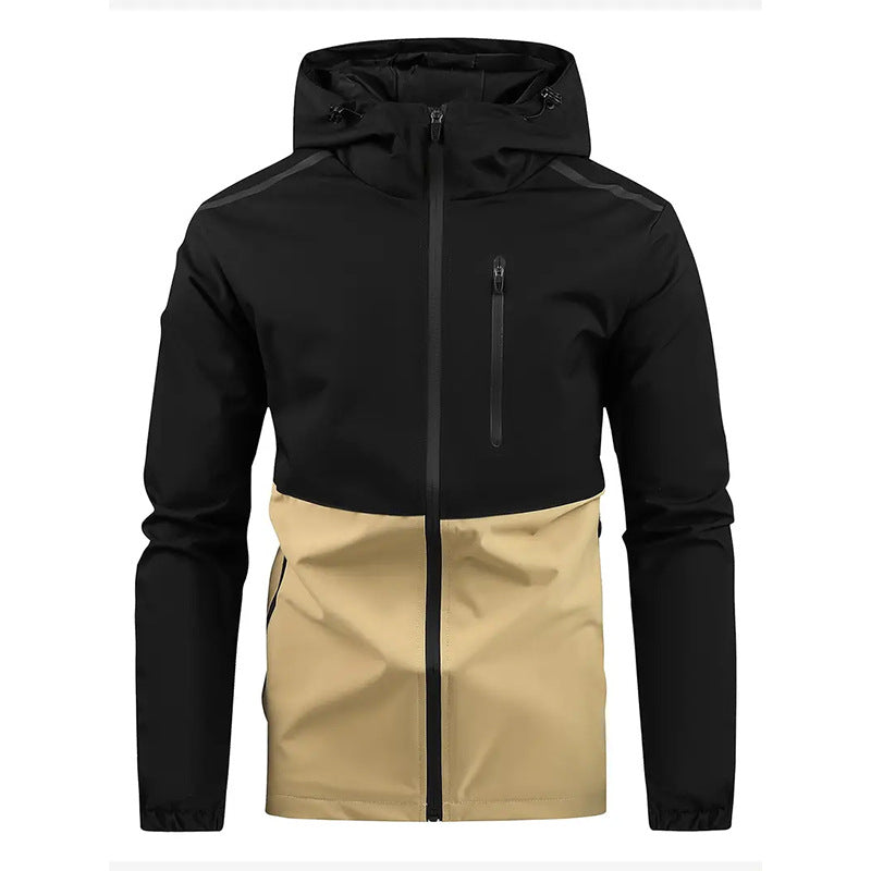 Herren Übergangsjacke Funktional Mit Kapuze Wasserabweisend