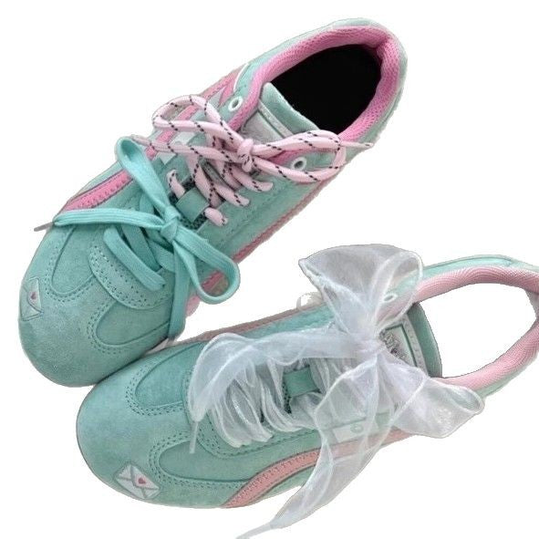 Damen Sneaker Apfel Motiv Freizeitschuhe Farbenfroh