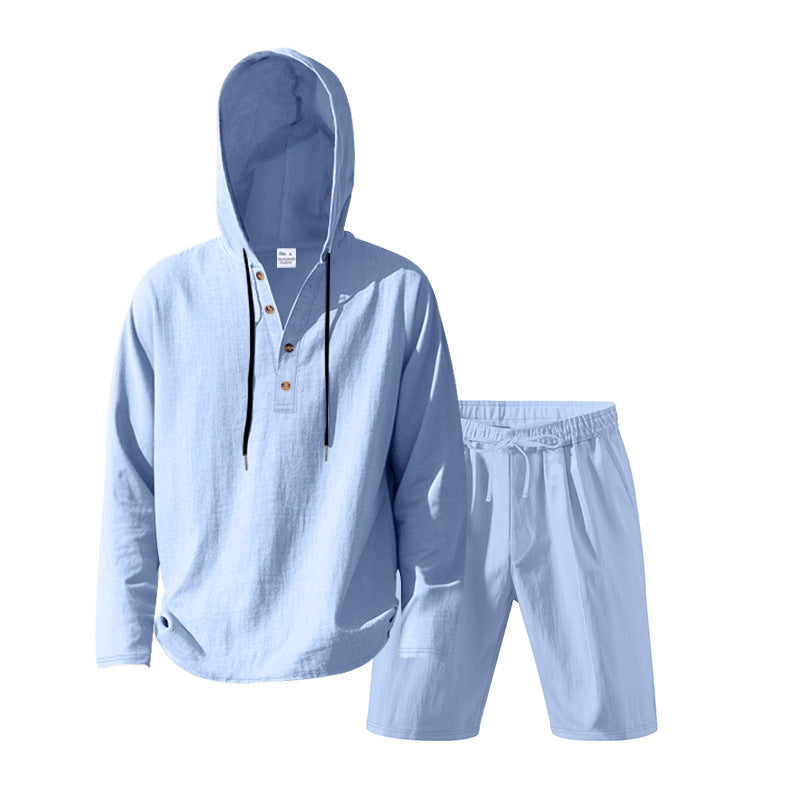 Herren Kapuzenshirt Lässig Modern mit Shorts Bequem