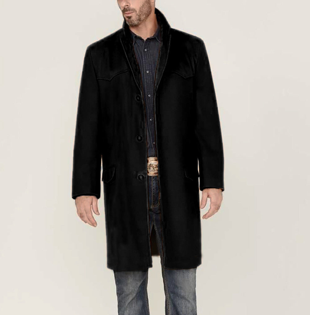 Herren Übercoat Langärmlig Elegant Modern Berlinstyl