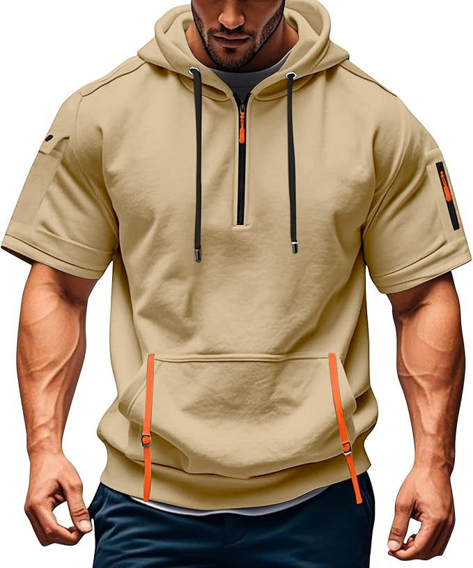 Herren Hoodie Freizeitjacke Mit Reißverschlusstaschen Modern