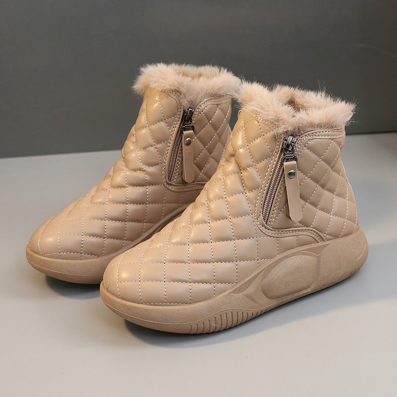 Damen Winterstiefel Warmgefüttert Rutschfest Reißverschluss