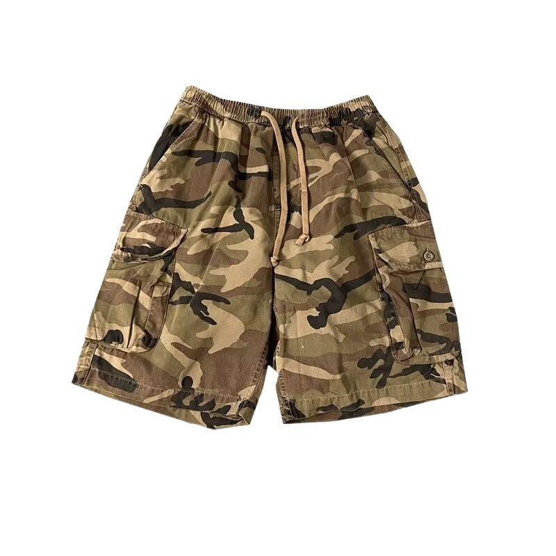 Herren Cargo Shorts Funktionale Seitentaschen Verstellbar