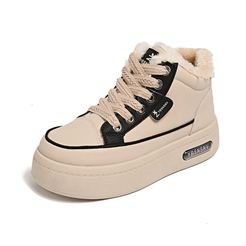 Damen Sneaker Winter Warm Kuschelig High-Top Schuhe