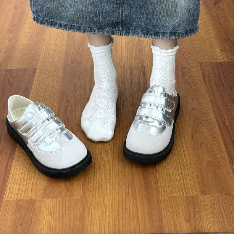 Damen Sneaker Bequem Klettverschluss Luftdurchlässig
