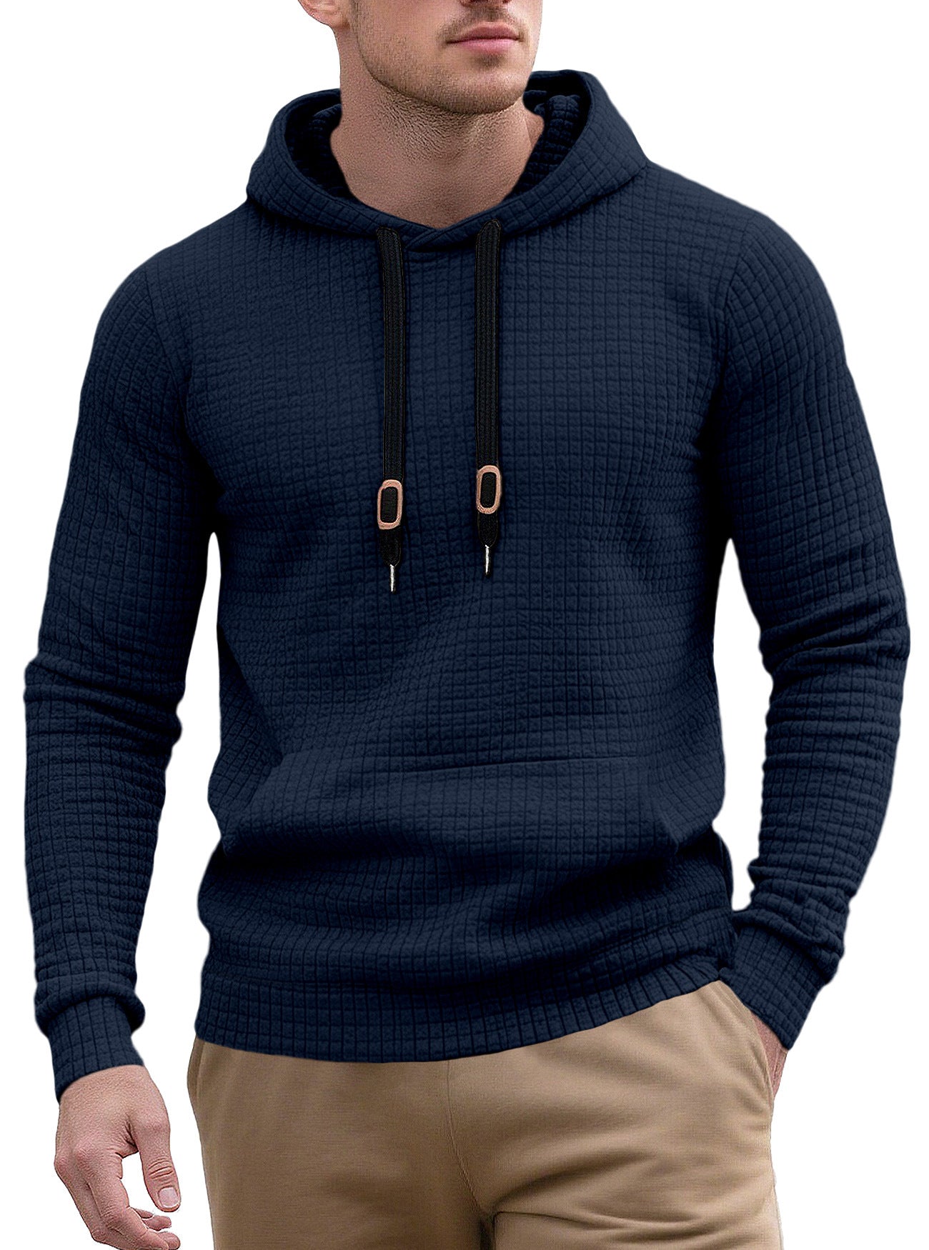 Herren Hoodie Modern Strukturiert Trendig Berlin Style