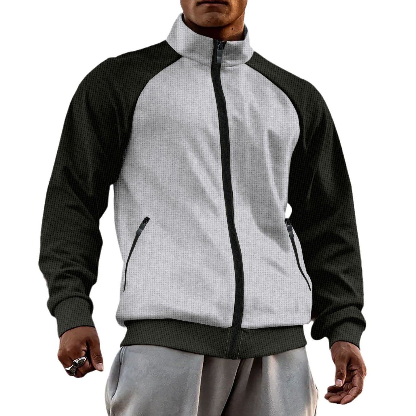 Herren Sportjacke Funktionsjacke Winddicht mit Taschen