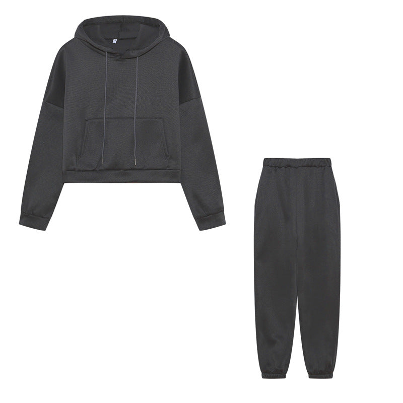 Damen Hoodie Set mit Jogginghose Bequem Elastisch