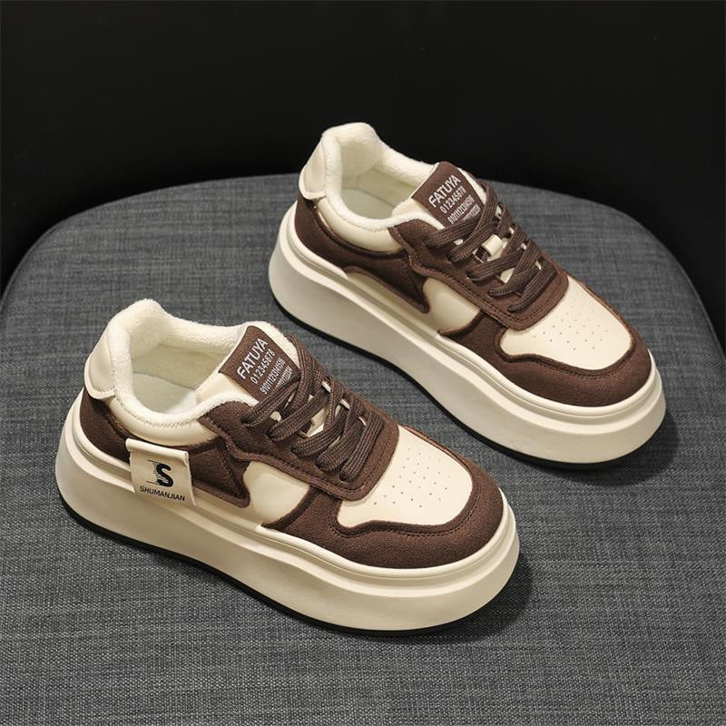 Damen Sneaker Plateau Bequem Atmungsaktiv Sportlich